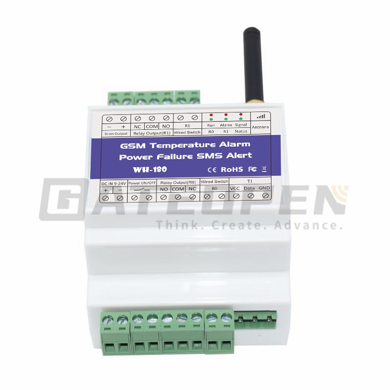 WH-180 GSM Temperature Alarm Power Failure SMS Alert Phone ID Monitoring 